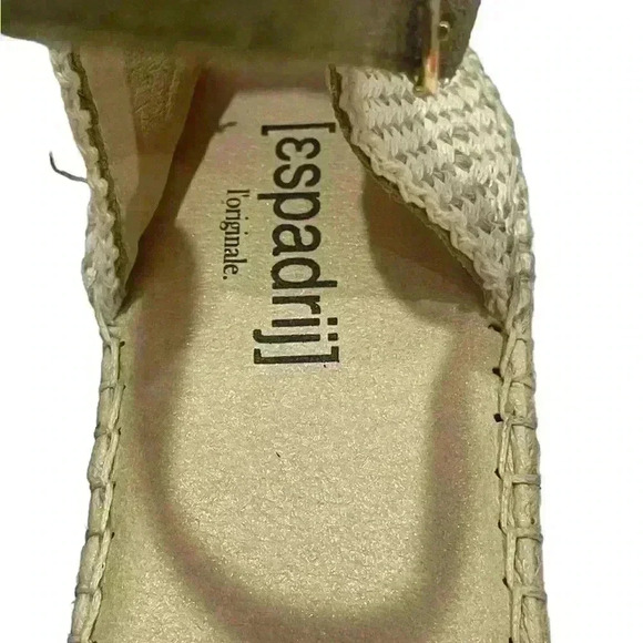 Espadrij l'originale Women Suede Green Jute Heels Ankle Strap Platform Sz 40/ 10 - Picture 8 of 16